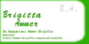 brigitta ammer business card